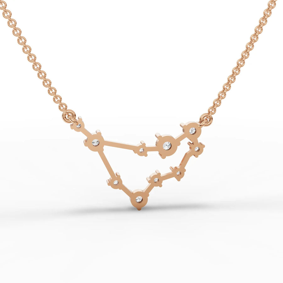 Rose gold constellation pendant profile