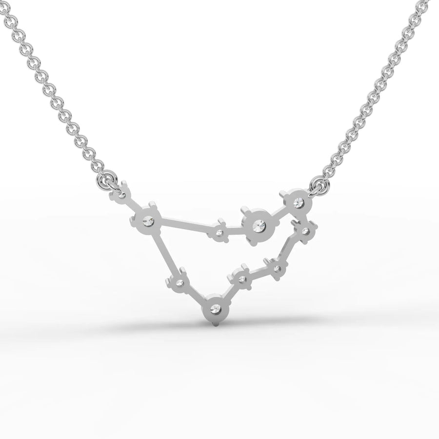 White gold constellation pendant profile
