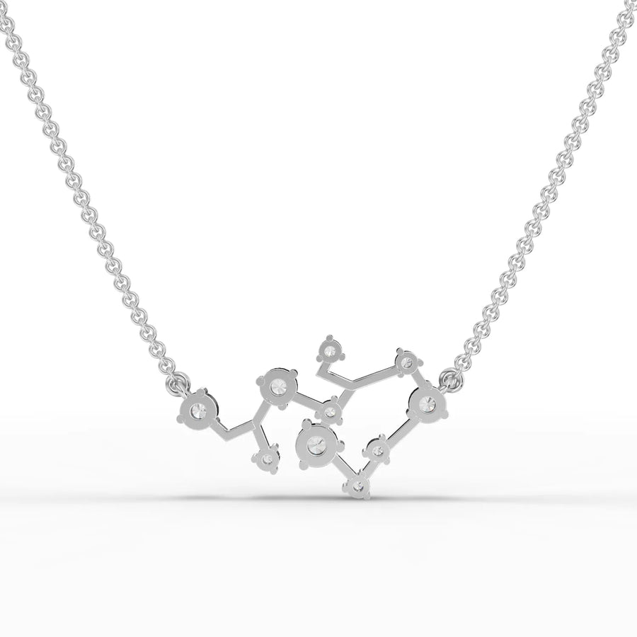 White gold prong-set diamonds macro