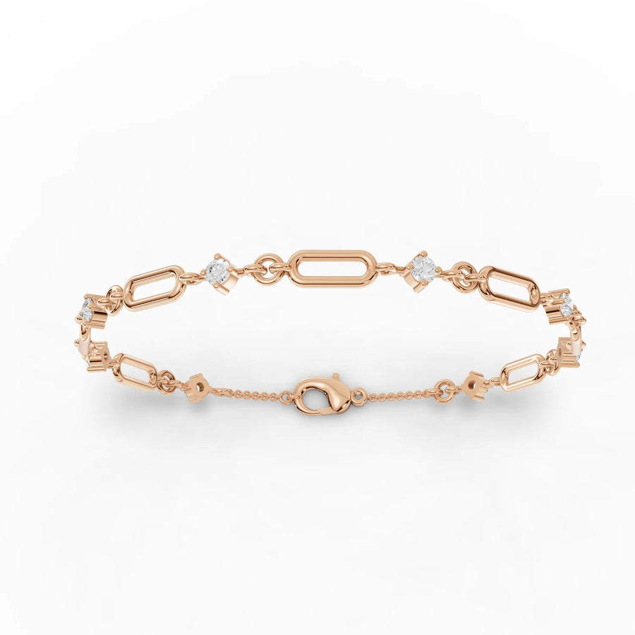 Rose gold open-link bracelet