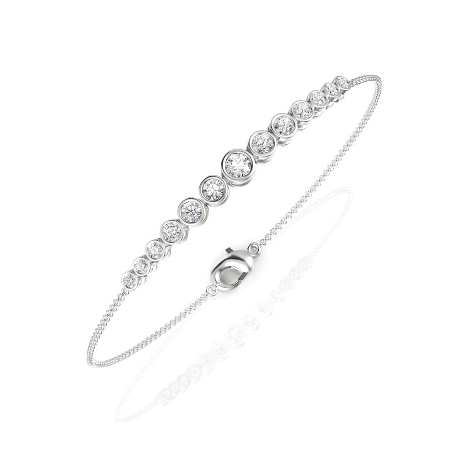 White gold bezel close-up view