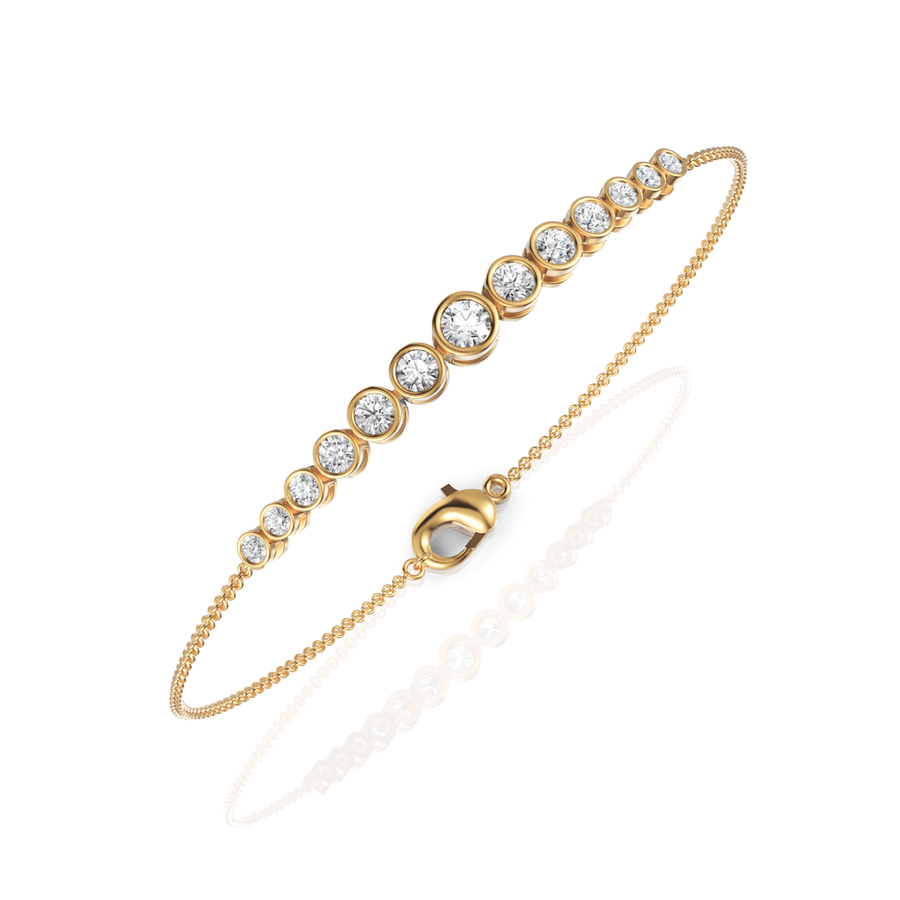 Yellow gold bezel detail close-up