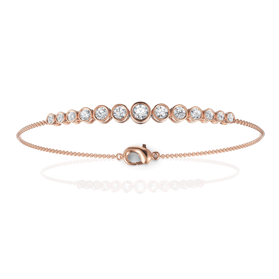 Rose gold bezel configuration detail