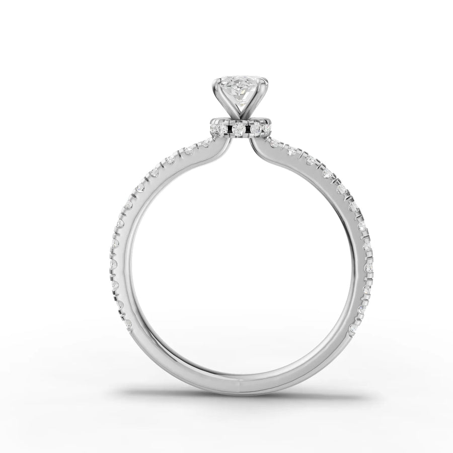White gold shank curvature detail