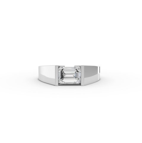 1.00 CT East-West Emerald Statement Lab Grown Diamond Ring