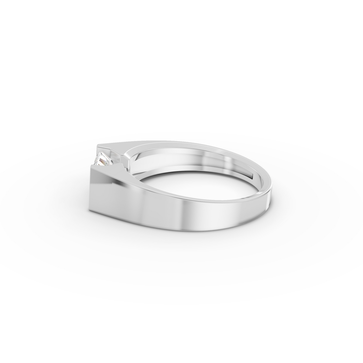1.00 CT East-West Emerald Statement Lab Grown Diamond Ring, view 2