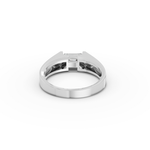 1.00 CT East-West Emerald Statement Lab Grown Diamond Ring, view 3