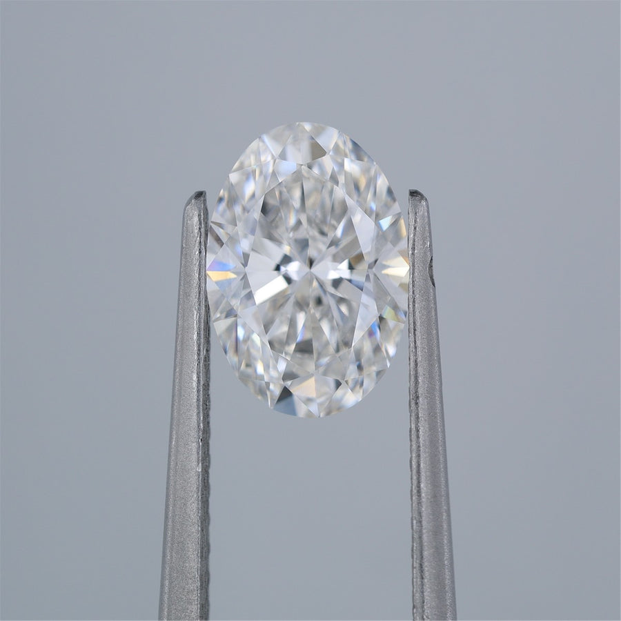 1.00 CT Oval Loose Lab Grown Diamond E VVS1 IGI, view 2