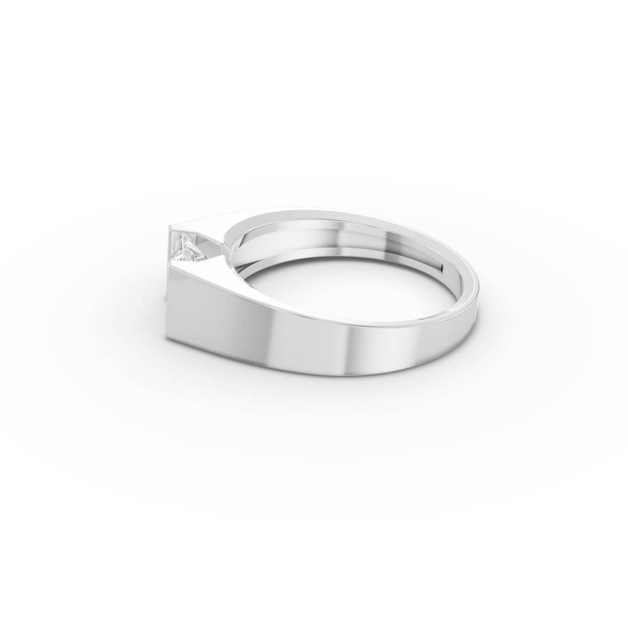 1.00 CT Princess Tension-Set Lab Grown Diamond Men’s Ring, view 2