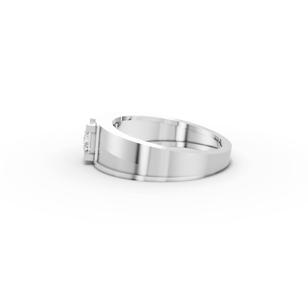 1.00 CT Princess Two-Tone Lab Grown Diamond Men’s Ring