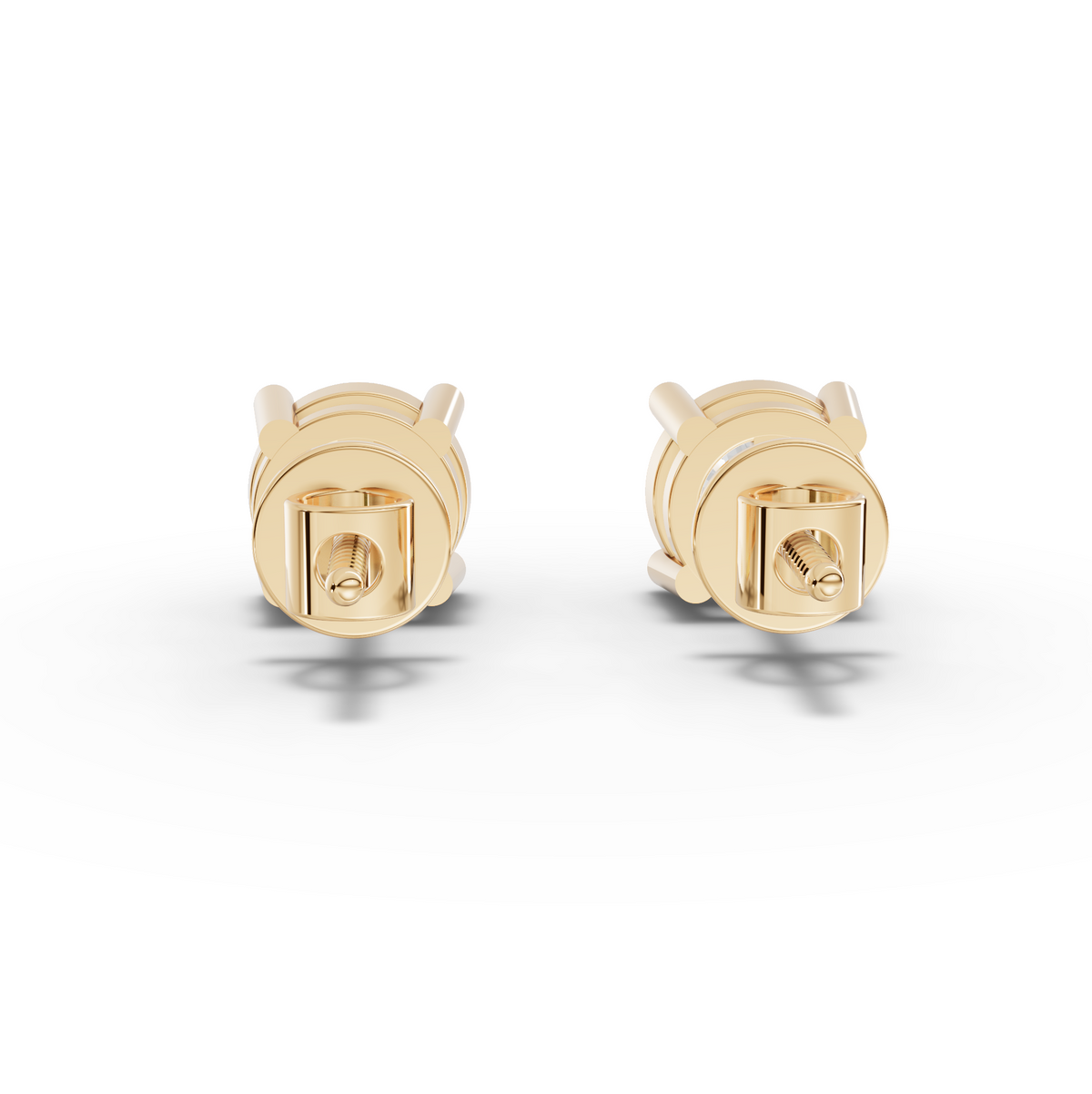 1.00 CT Round Prong Set Lab Grown Diamond Stud Earrings, view 4