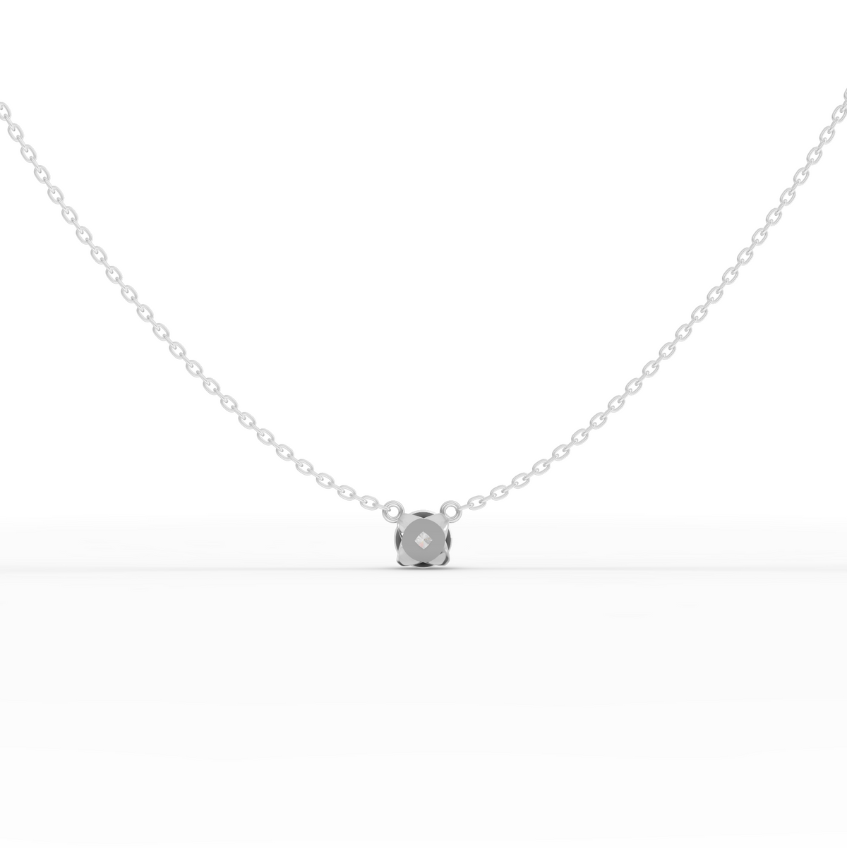 1.00 Ct Round Solitaire Lab Grown Diamond Pendant, view 3
