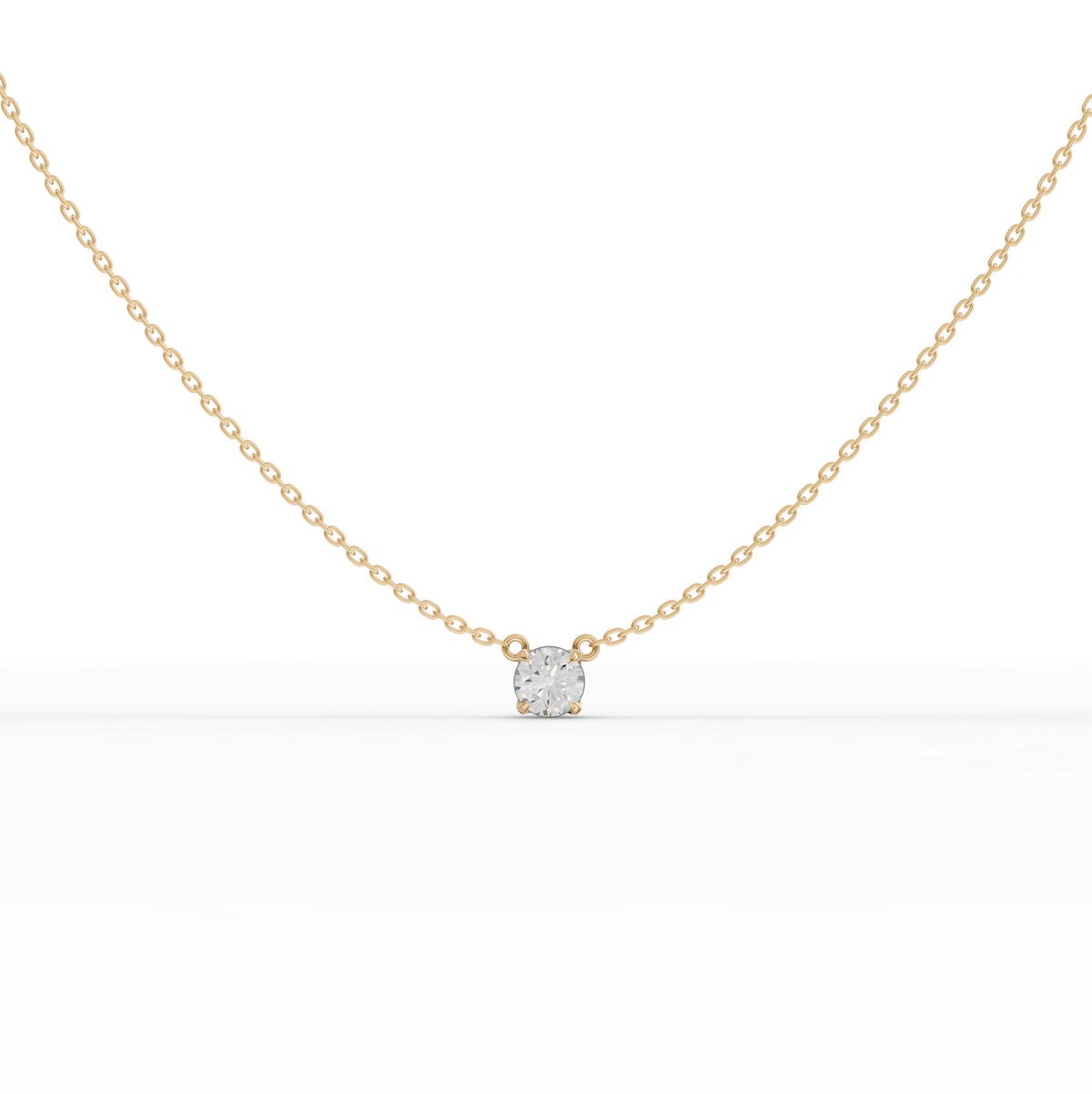 1.00 Ct Round Solitaire Lab Grown Diamond Pendant, view 4
