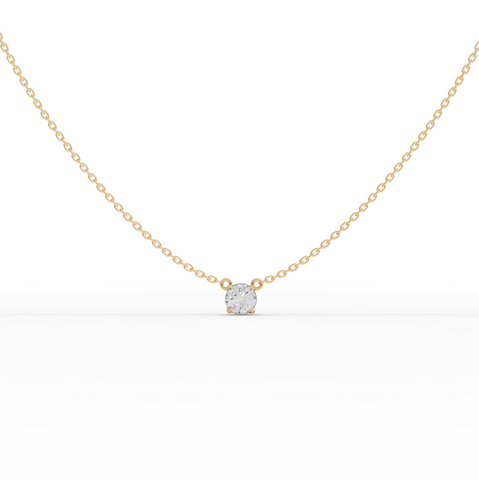 1.00 Ct Round Solitaire Lab Grown Diamond Pendant, view 4