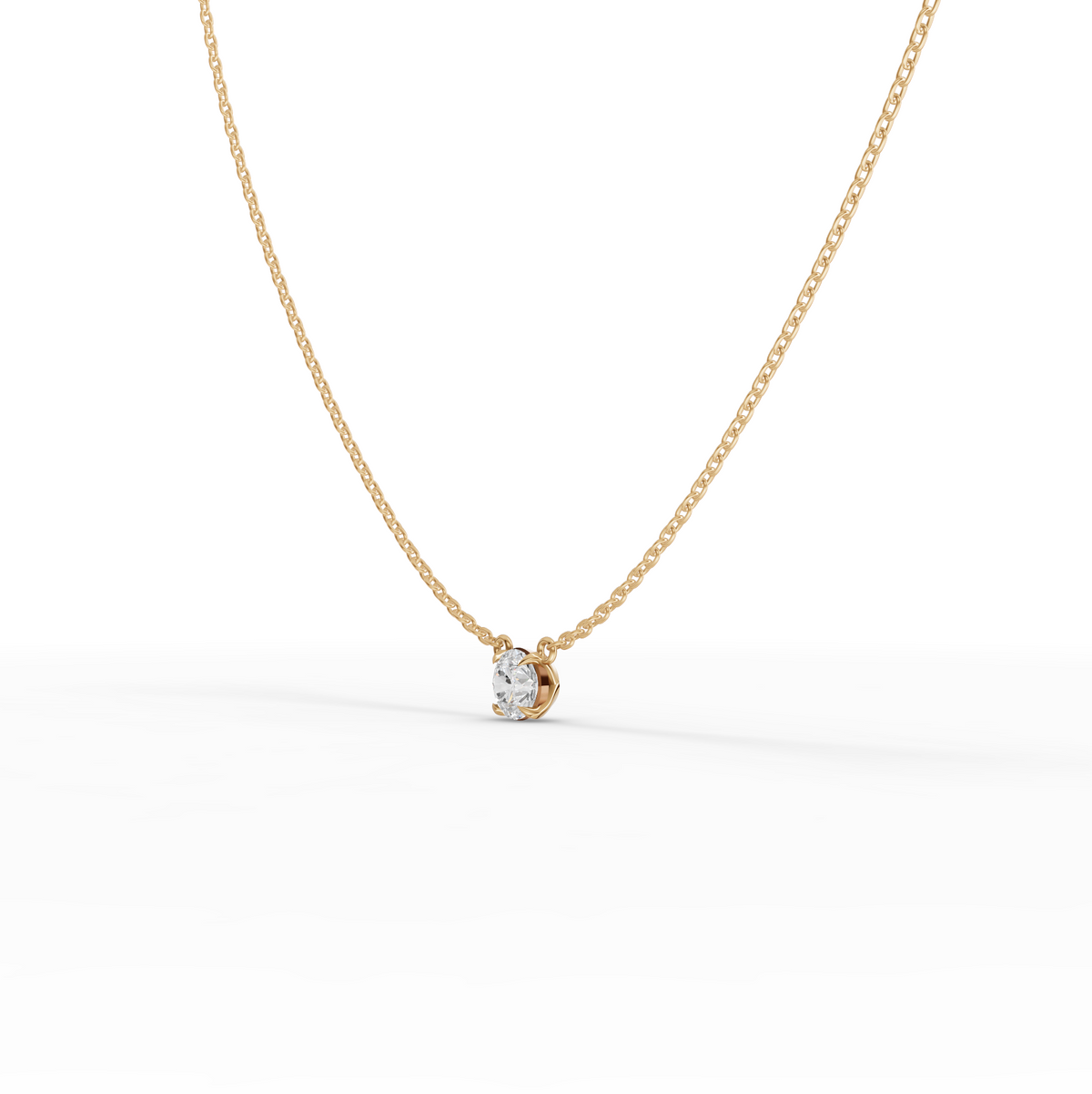 1.00 Ct Round Solitaire Lab Grown Diamond Pendant, view 5
