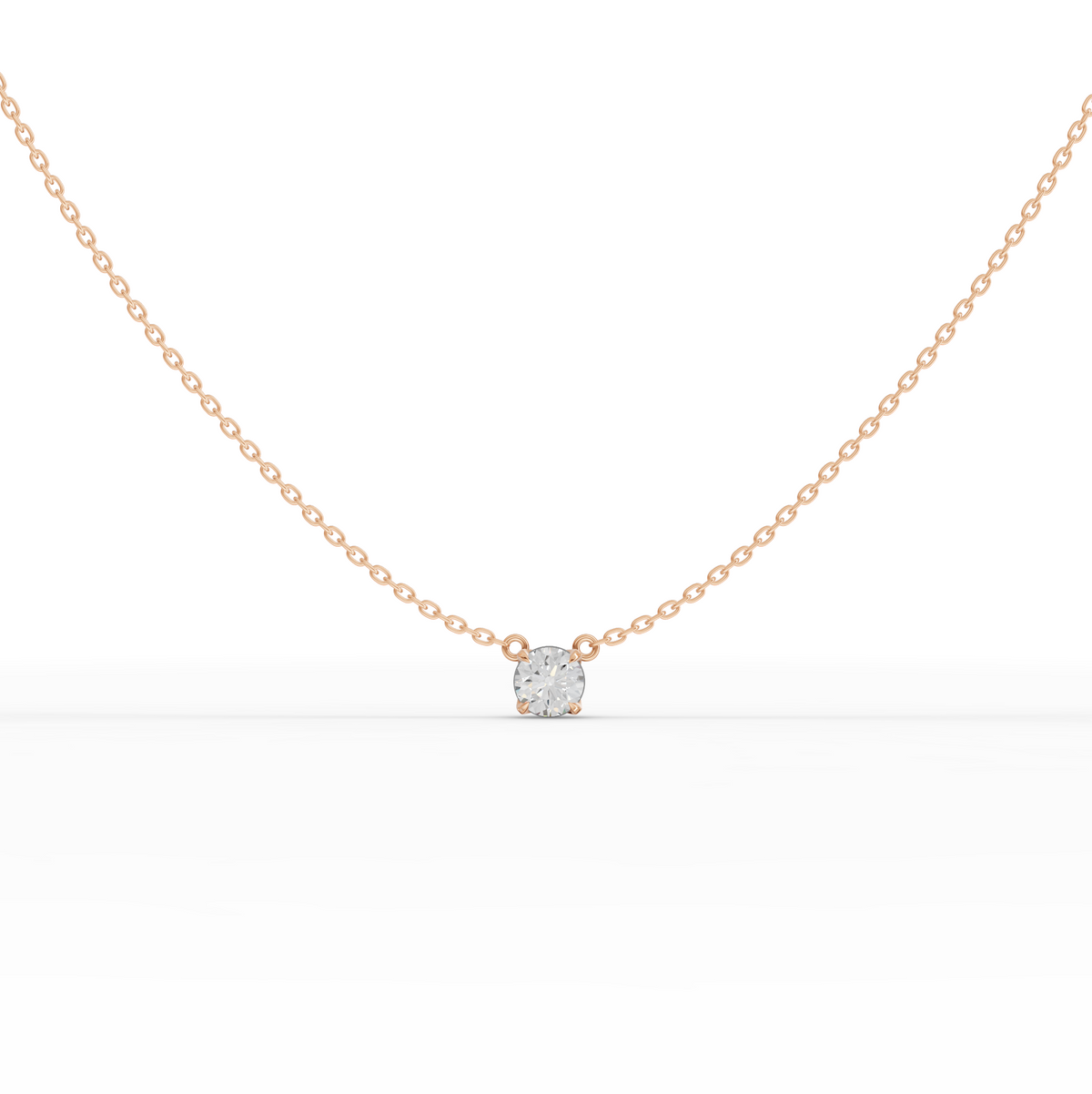 1.00 Ct Round Solitaire Lab Grown Diamond Pendant, view 7