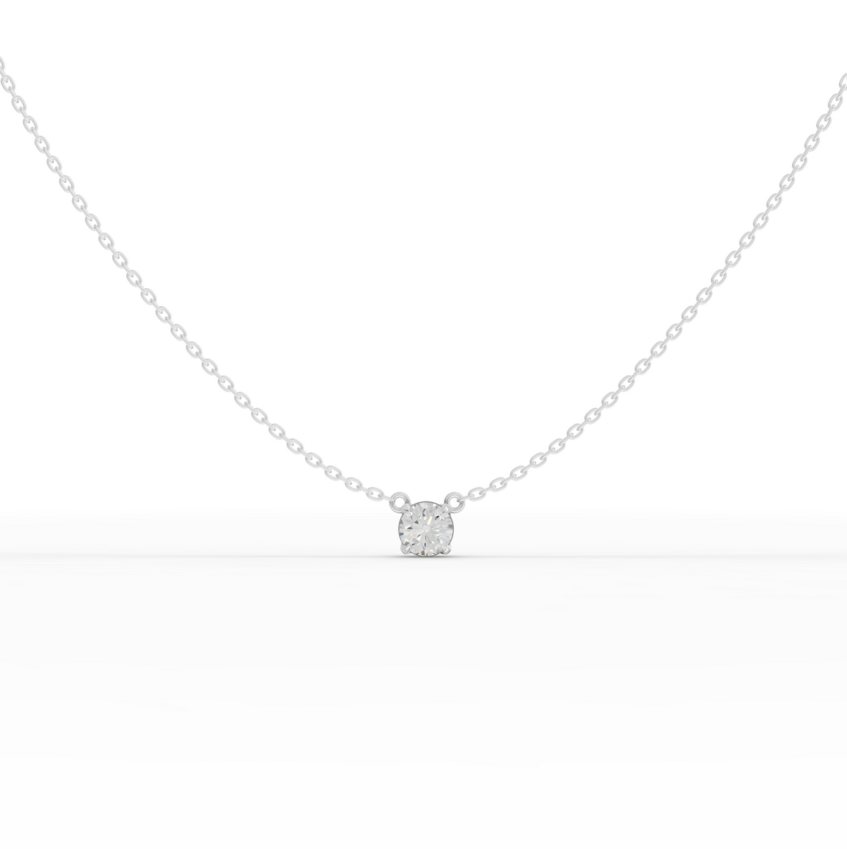 1.00 Ct Round Solitaire Lab Grown Diamond Pendant