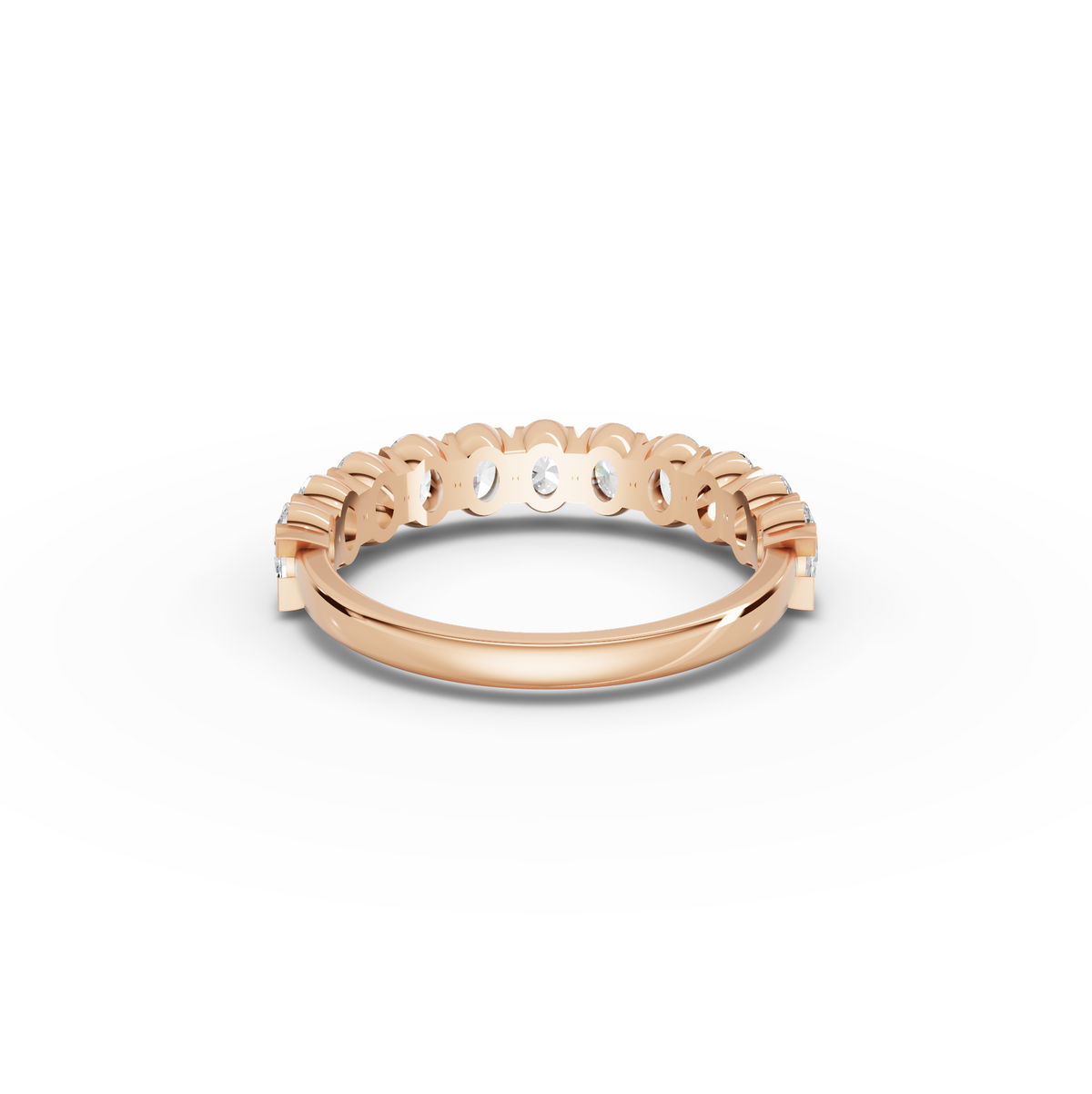 1.16 CT Oval Half Eternity Lab Grown Diamond Ring, view 7
