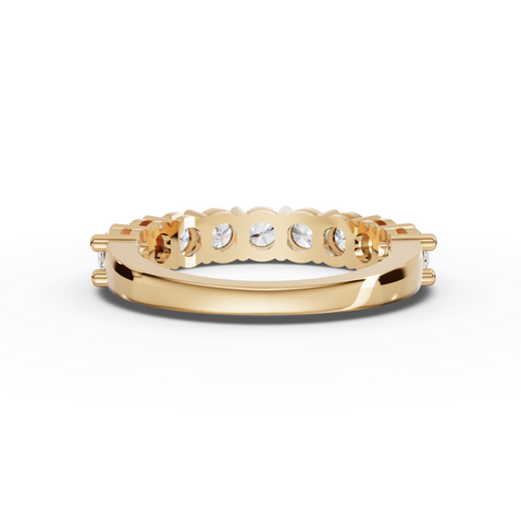 1.45 CT Round Shared-Prong Full Eternity Lab Grown Diamond Ring, view 4