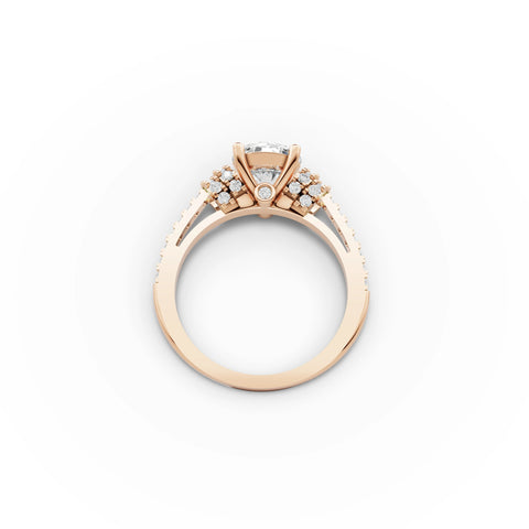 Round lab-grown diamond solitaire ring profile