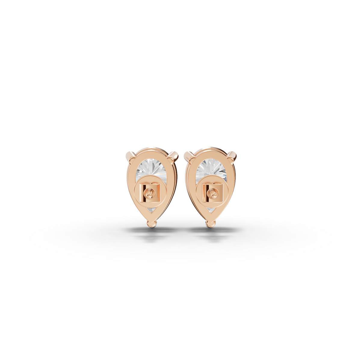 1.50 CT Each Pear Lab Grown Diamond Solitaire Stud Earrings, view 6