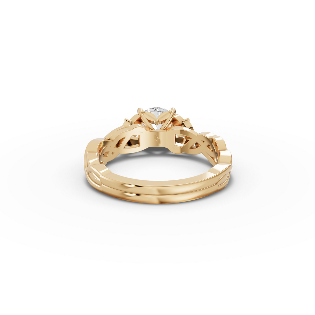 1.50 CT Infinity Knot Lab Grown Diamond Engagement Ring, view 4