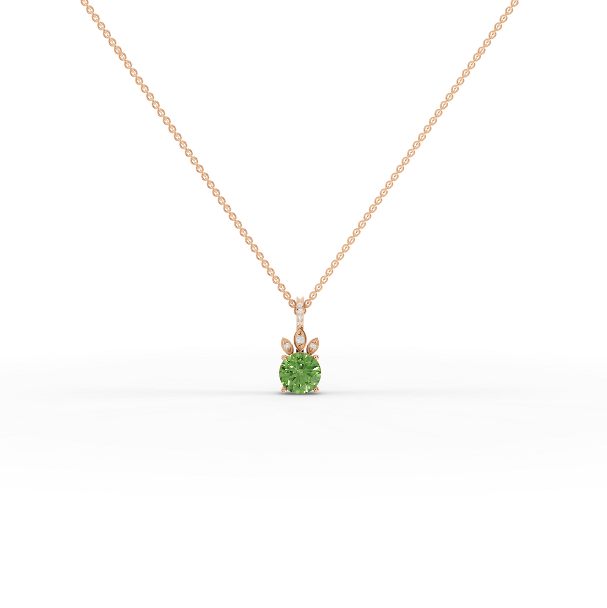 1.54 CT Round Halo Lab Grown Diamond Pendant in rose gold