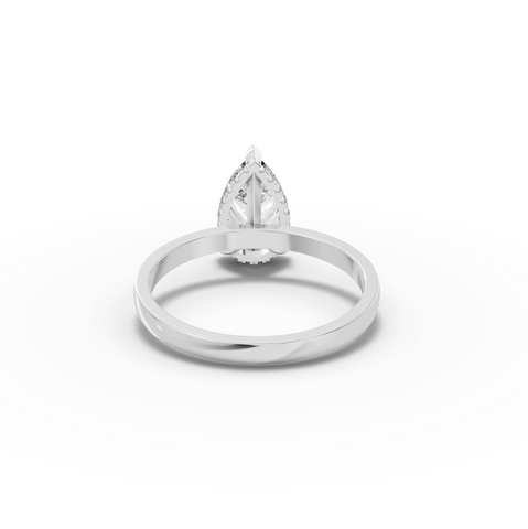 1.57 CT Pear Hidden Halo Lab Diamond Solitaire Engagement Ring, view 2