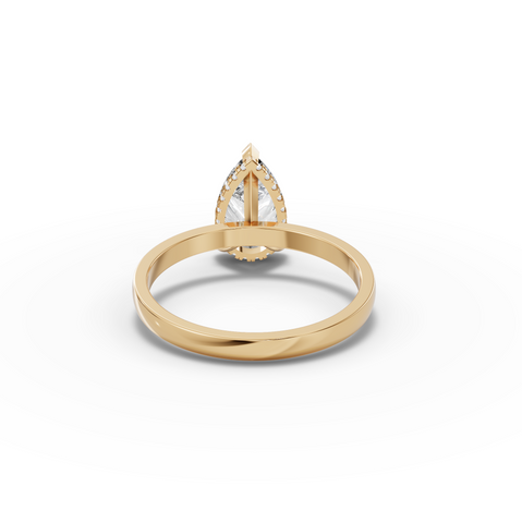 1.57 CT Pear Hidden Halo Lab Diamond Solitaire Engagement Ring, view 4