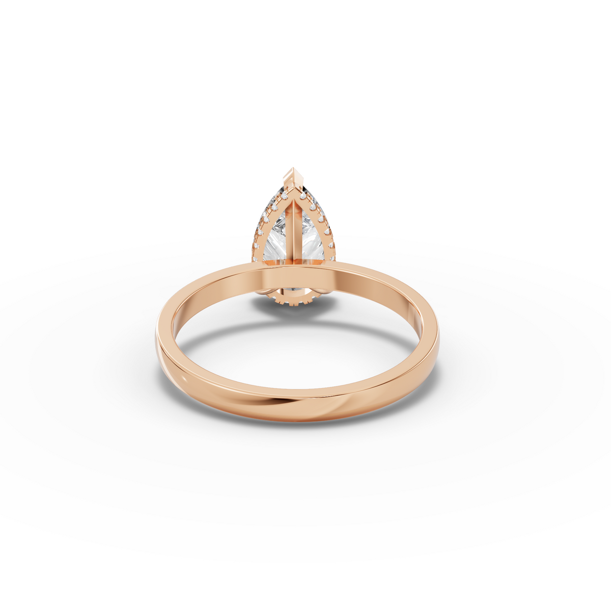 1.57 CT Pear Hidden Halo Lab Diamond Solitaire Engagement Ring, view 6