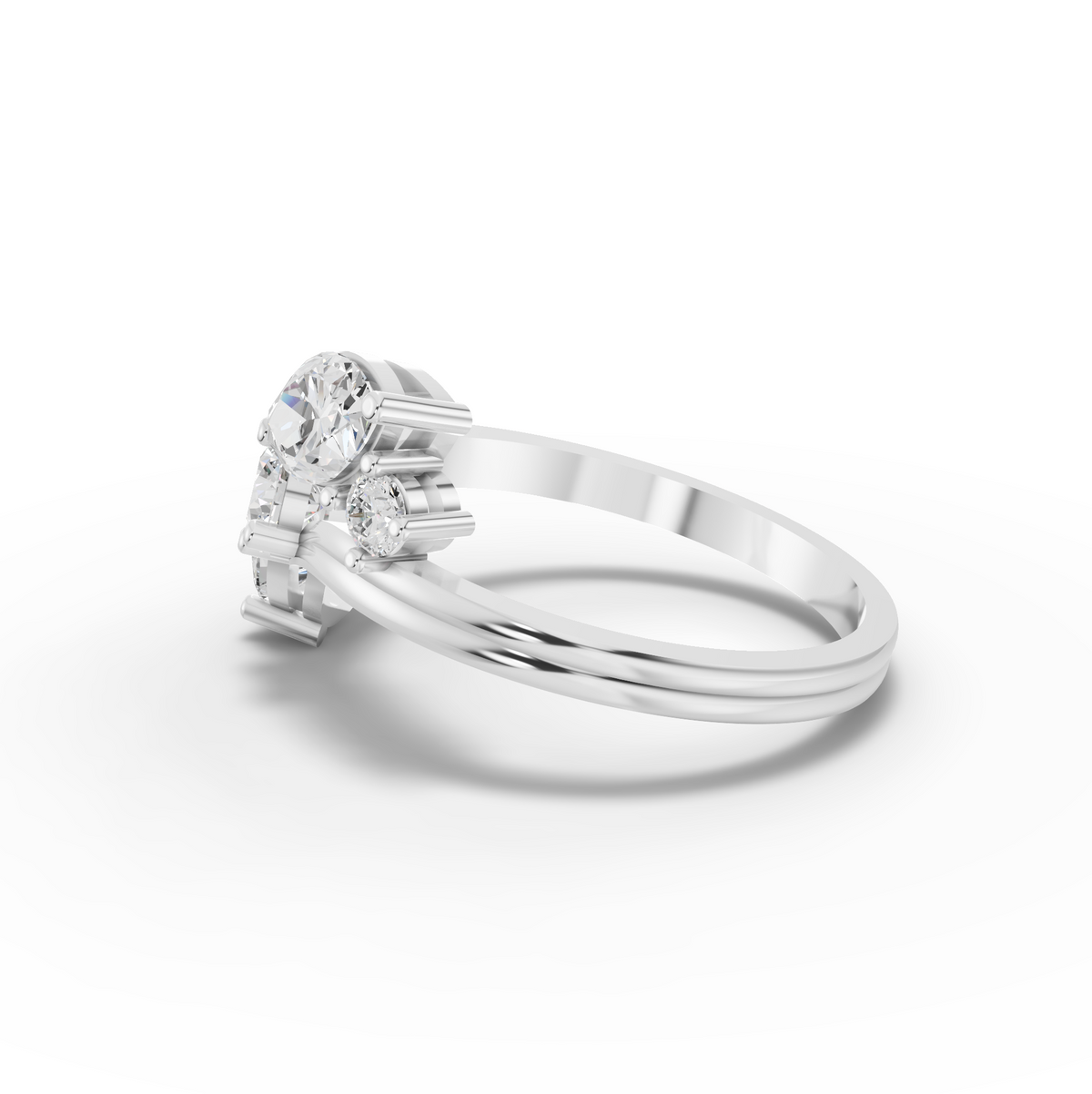 1.62 CT Pear and Marquise Lab Grown Diamond Bypass Ring