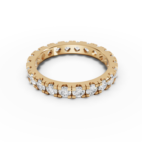 1.70 CT Round Bar-Set Full Eternity Lab Grown Diamond Band, view 2