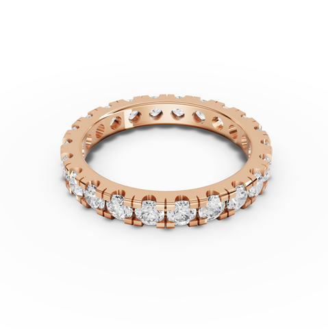 1.70 CT Round Bar-Set Full Eternity Lab Grown Diamond Band, view 3