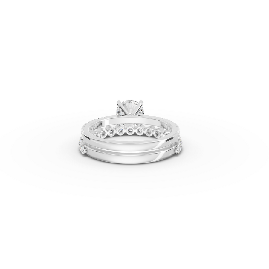 1.76 CT Round Solitaire Lab Grown Diamond Bridal Ring Set, view 2