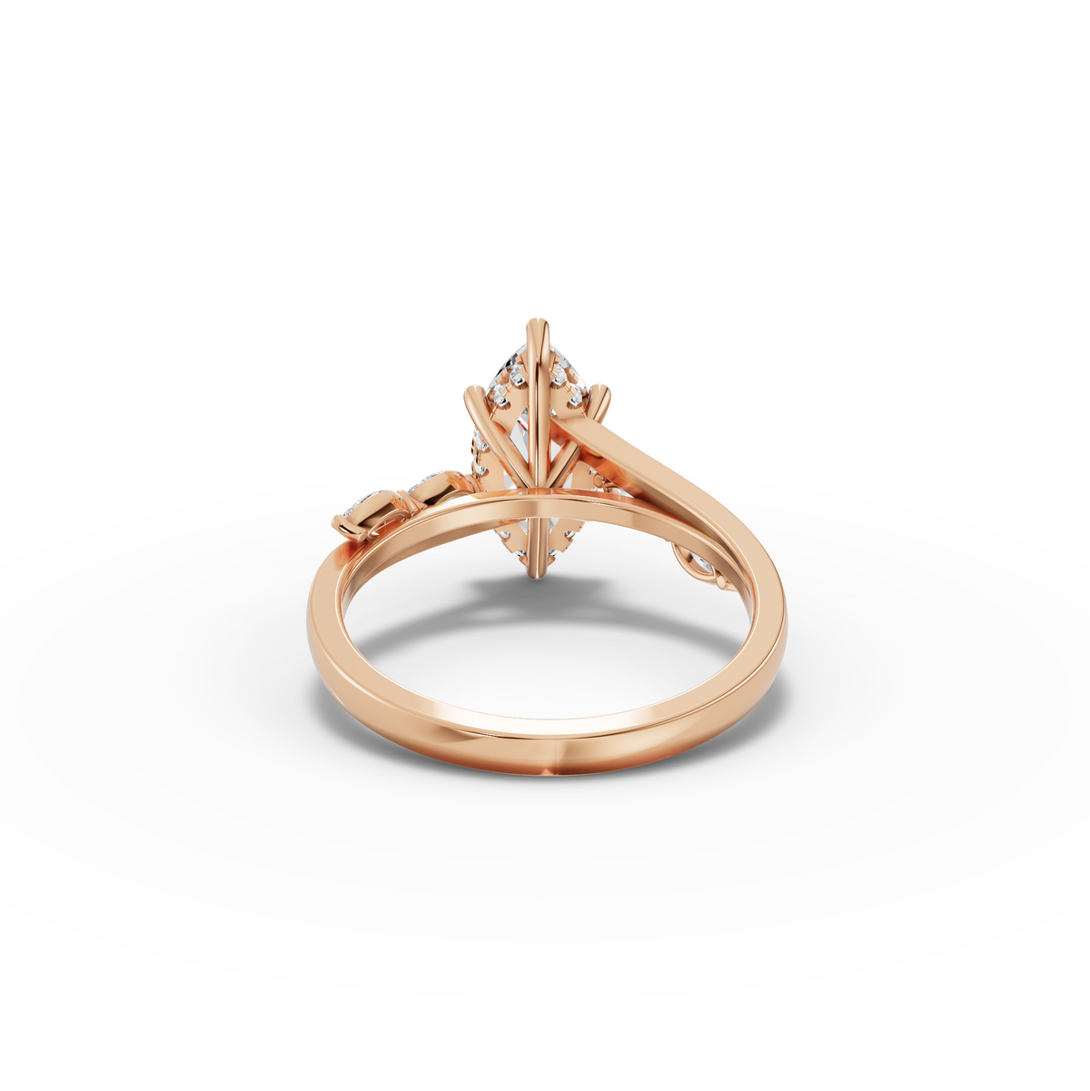 1.80 CT Marquise Split Shank Lab Grown Diamond Ring 1.5 CT Center, view 3