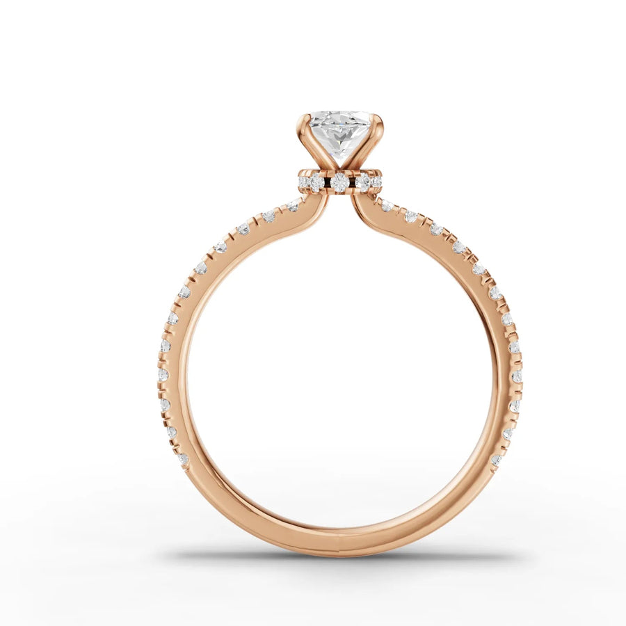 Rose gold pavé alignment detail