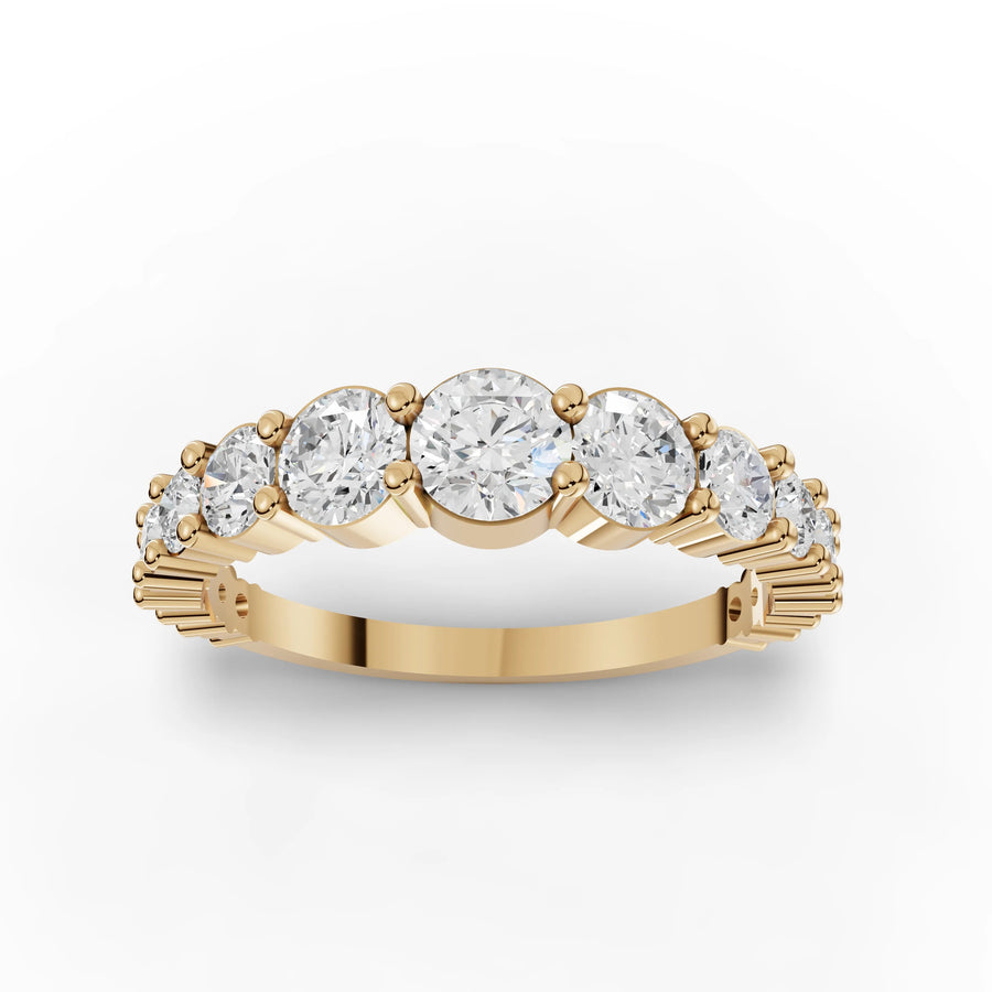 Eternity band yellow gold angle