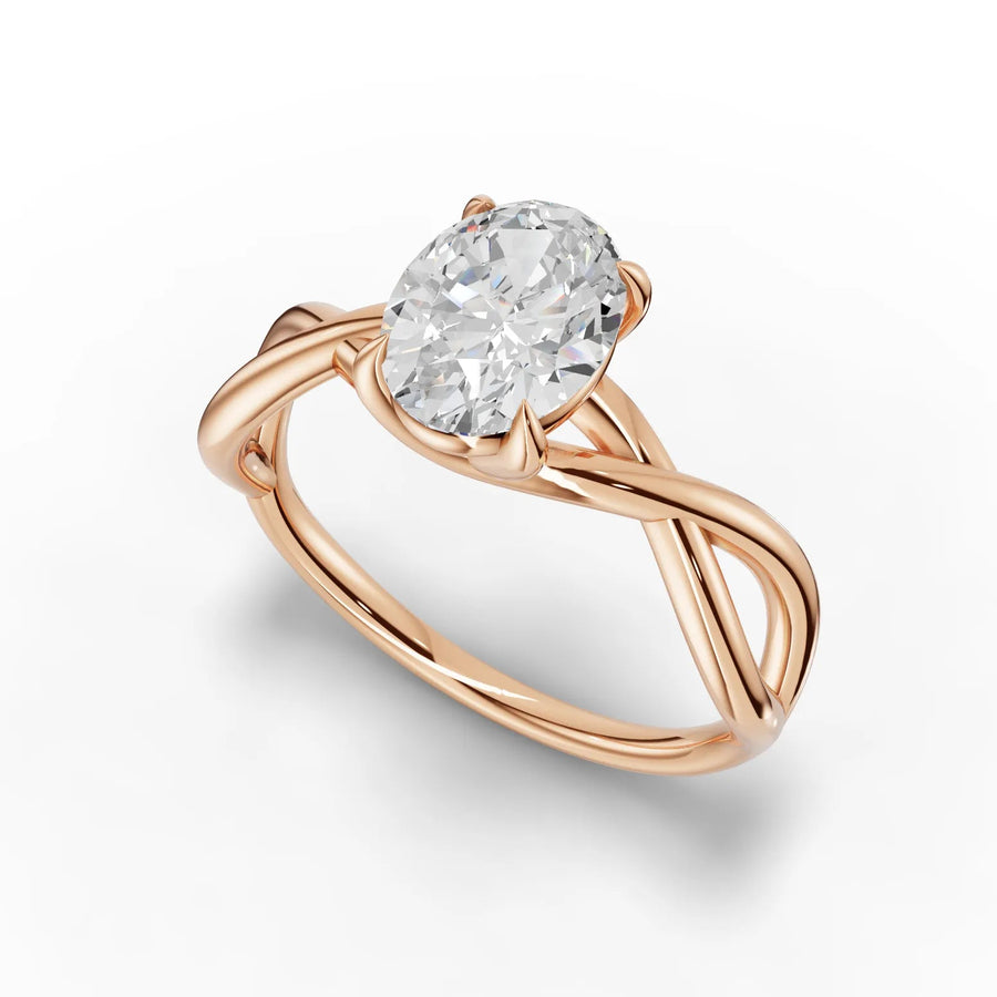 Rose gold prong geometry macro