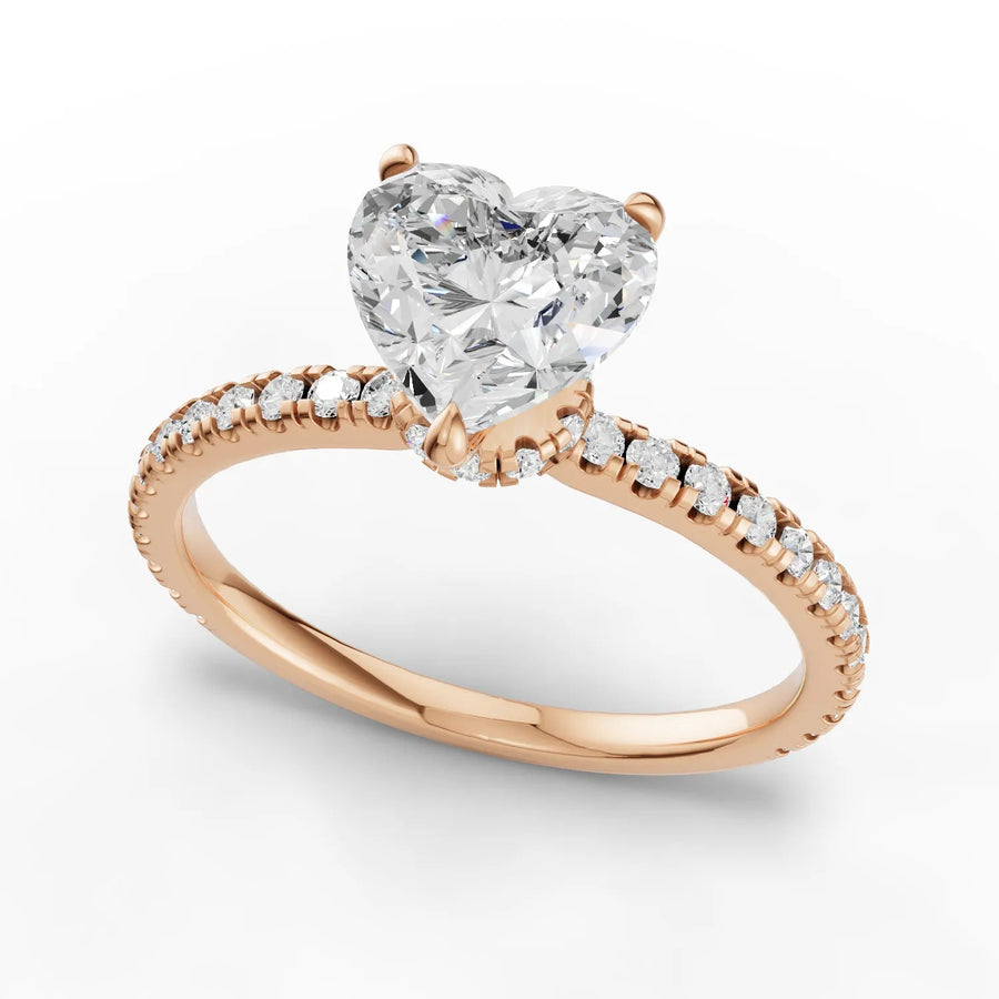 Rose gold prong geometry macro