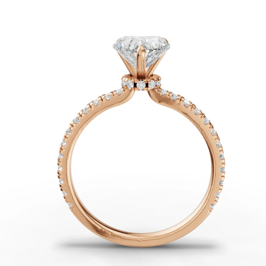 Rose gold pavé arrangement detail