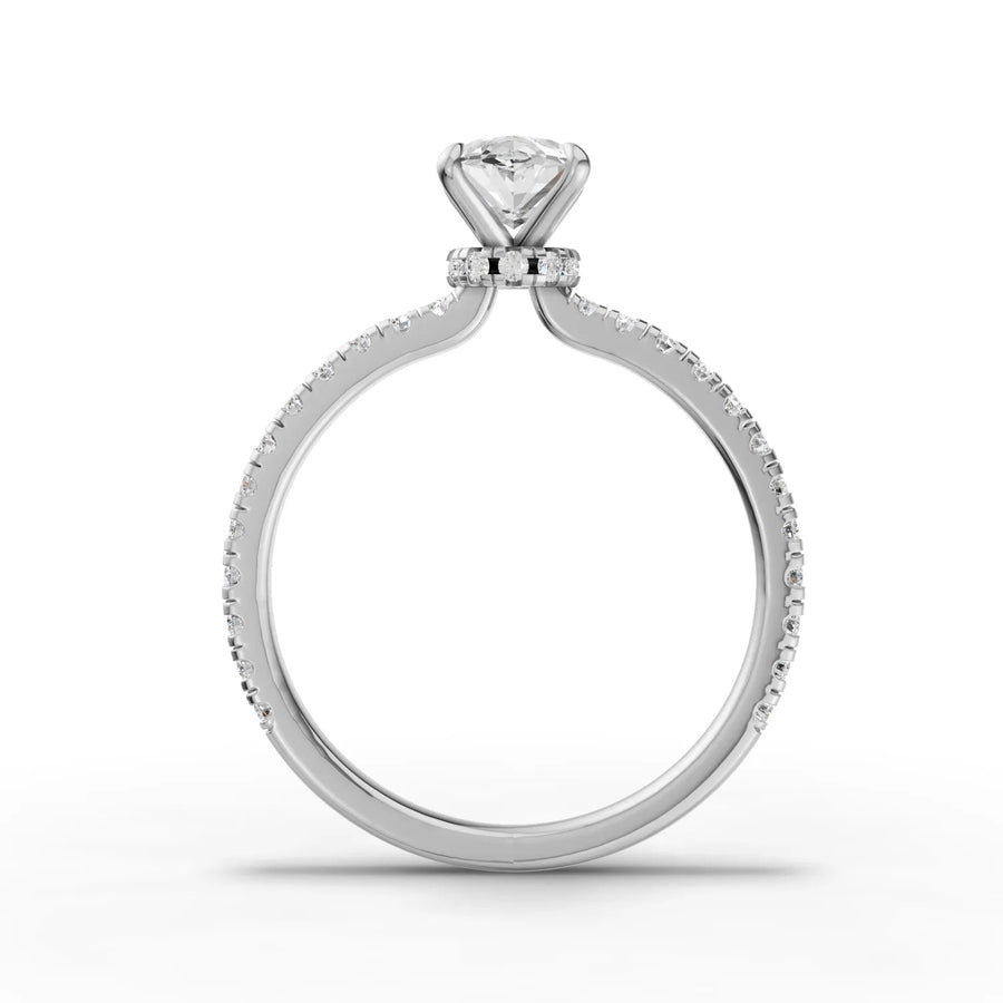 White gold shank curvature detail