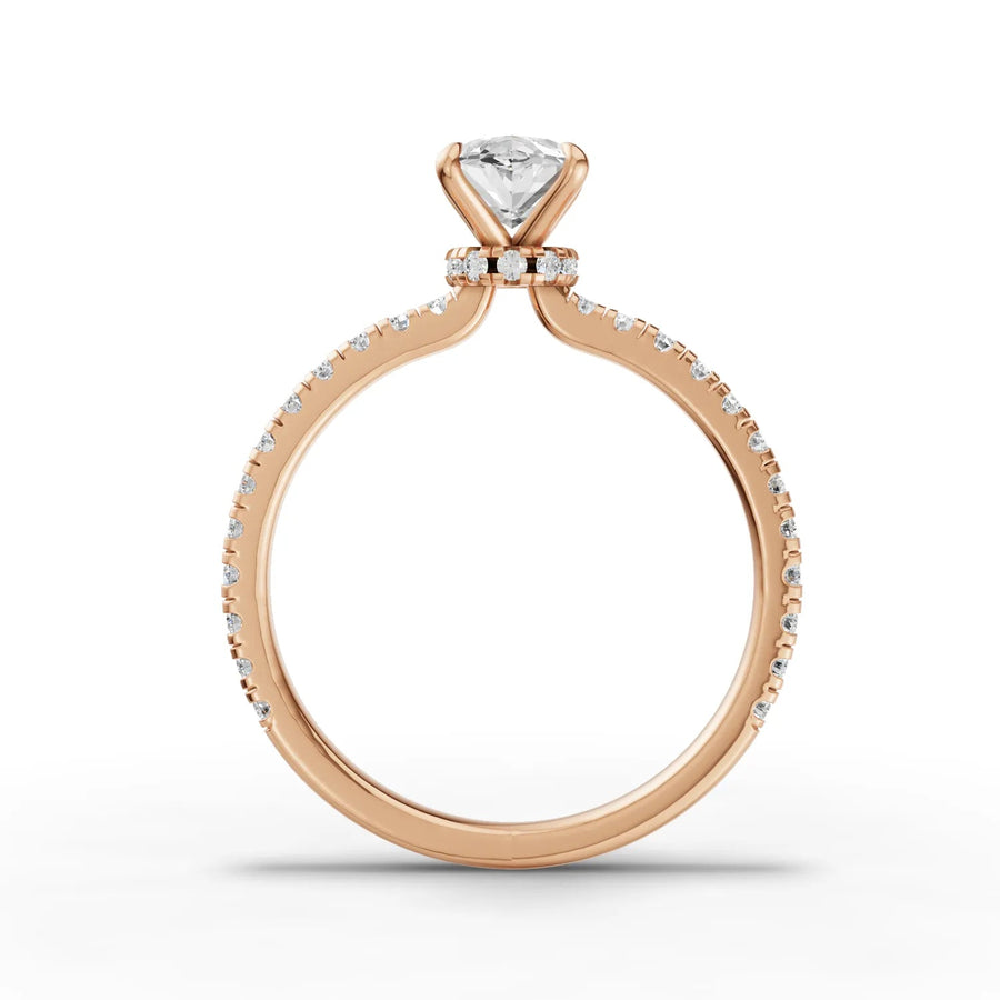 Rose gold pavé arrangement detail