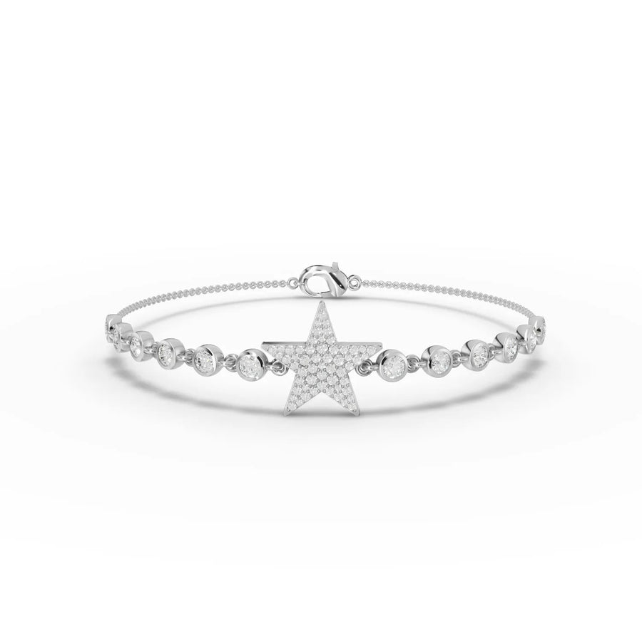 White gold diamond accent spacing