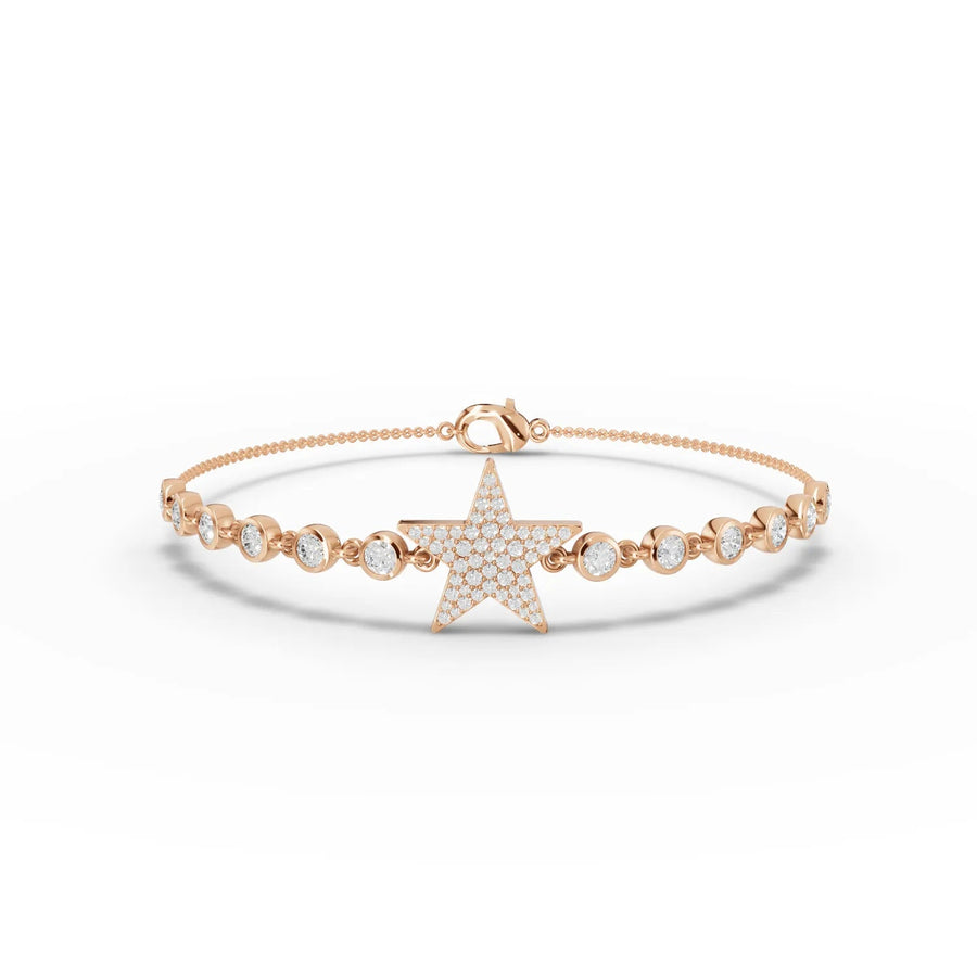 Rose gold diamond chain spacing