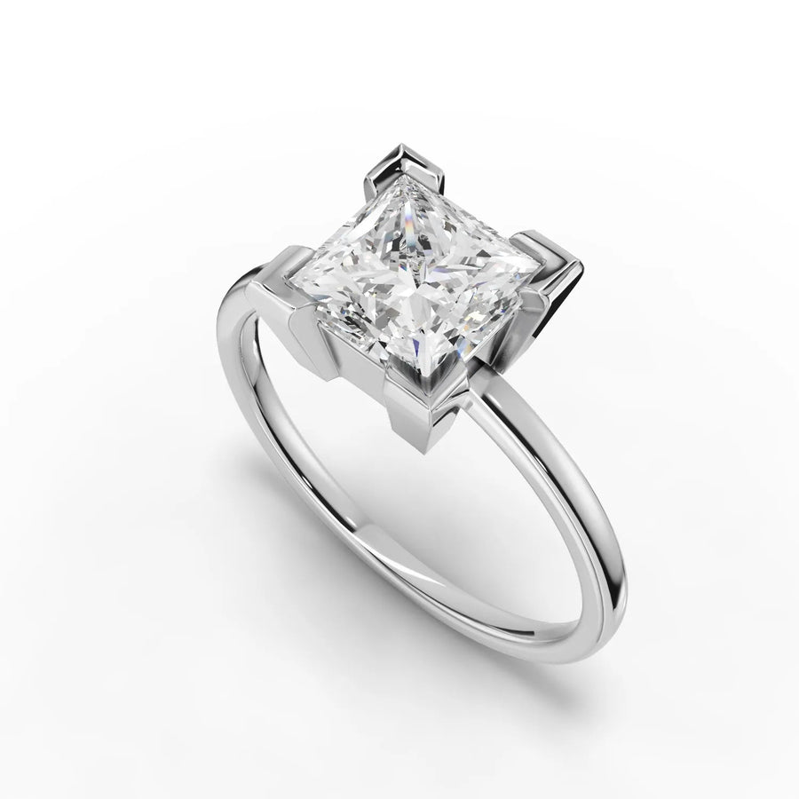White gold band structural detail