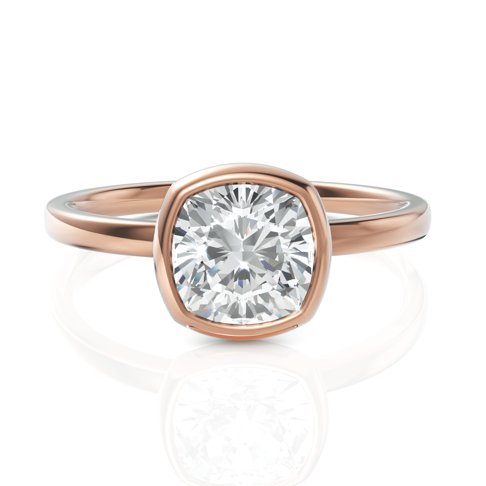 1.5CT Cushion Lab Diamond Classic Solitaire Engagement Ring - Buvea Jewels