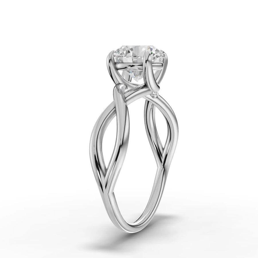 White gold band curvature detail