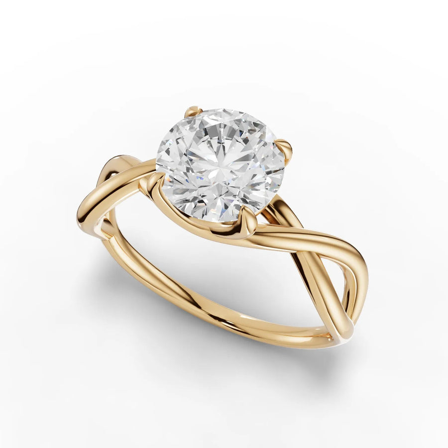 Yellow gold diamond brilliance macro