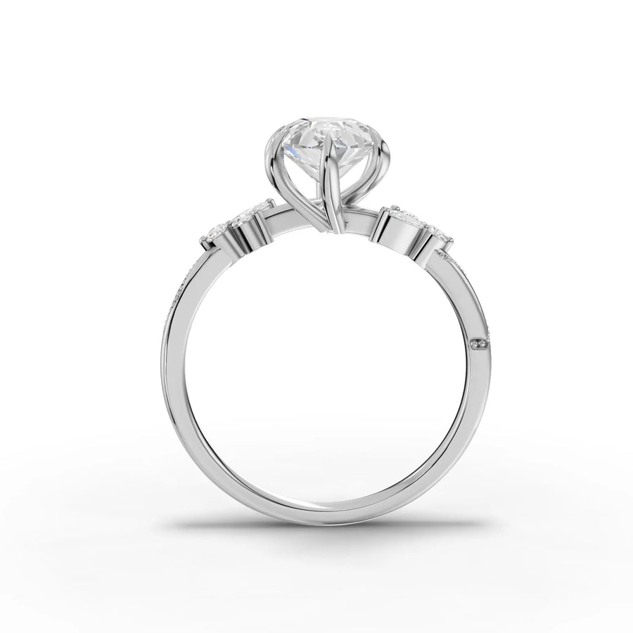 White gold shank curvature detail