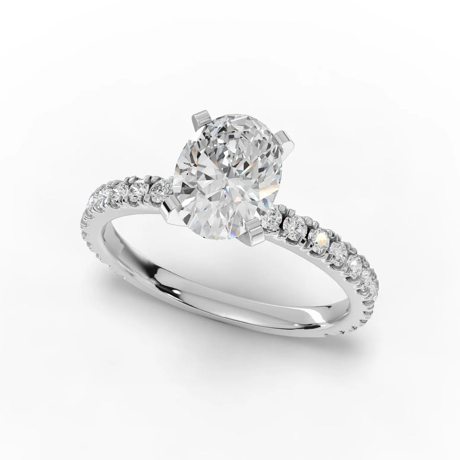 White gold pavé alignment macro